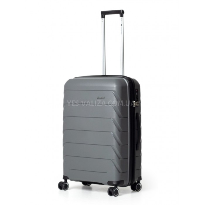 Валіза ручна поклажа S поліпропілен сіра 55х36х20+5/43л/2.9кг/Snowball, фото 1