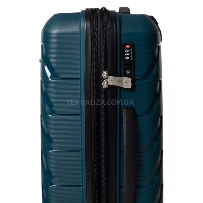 Валіза велика L поліпропілен зелена 76х51х29+5/115л/4.6кг/Snowbal33603, фото 6