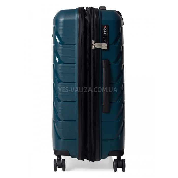 Чемодан большой полипропилен зелёный76х51х29+5/115л/4.6кг Snowbal33603, фото 3