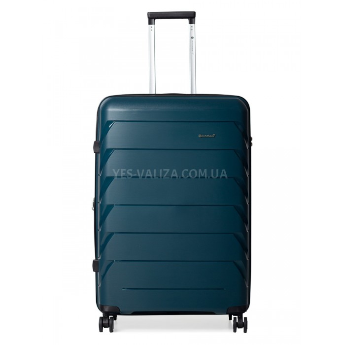 Чемодан большой полипропилен зелёный76х51х29+5/115л/4.6кг Snowbal33603, фото 2