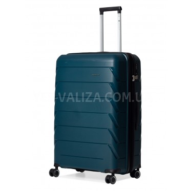 Чемодан большой полипропилен зелёный76х51х29+5/115л/4.6кг Snowbal33603