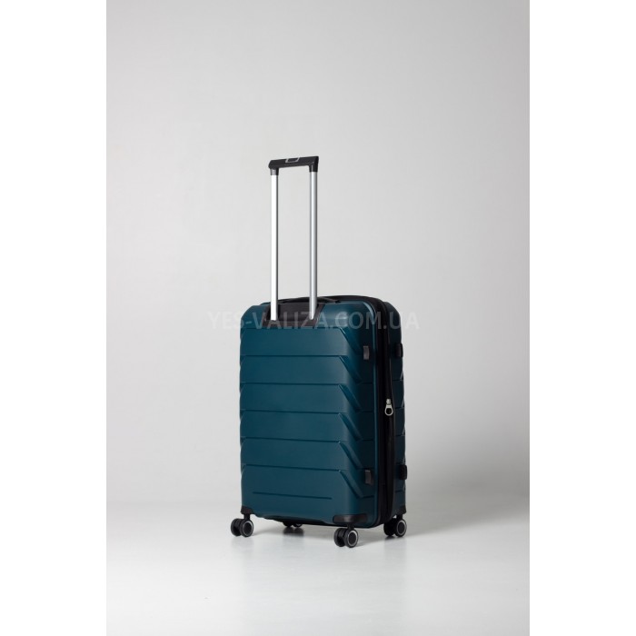 Чемодан средний полипропилен зелёный 66х44х26+5/77л/3.7кг/Snowbal33603, фото 4