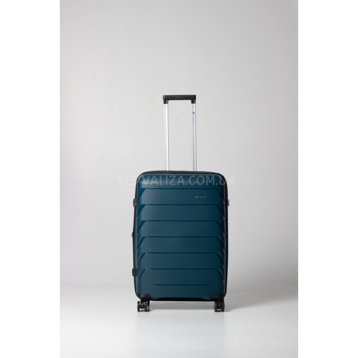 Чемодан средний полипропилен зелёный 66х44х26+5/77л/3.7кг/Snowbal33603, фото 2