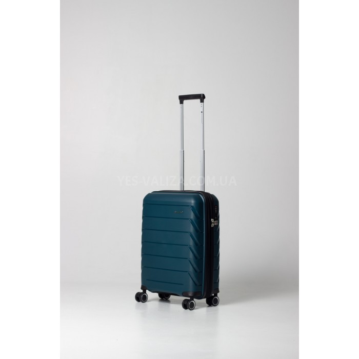 Валіза середня M поліпропілен зелена 66х44х26+5/77л/3.7кг/Snowbal33603, фото 3