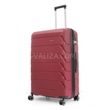 Чемодан большой полипропилен бордо 76х51х29+5/115л/4.6кг/Snowbal 33603