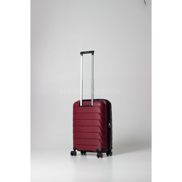 Чемодан ручная кладь S полипропилен бордо 55х36х20+5/43л/2.9кг/Snowbal, фото 2