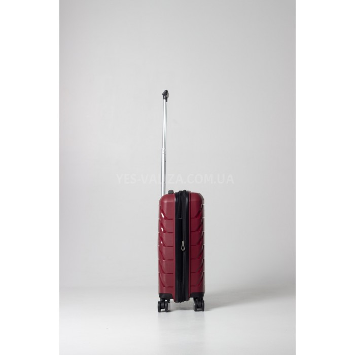 Чемодан ручная кладь S полипропилен бордо 55х36х20+5/43л/2.9кг/Snowbal, фото 4
