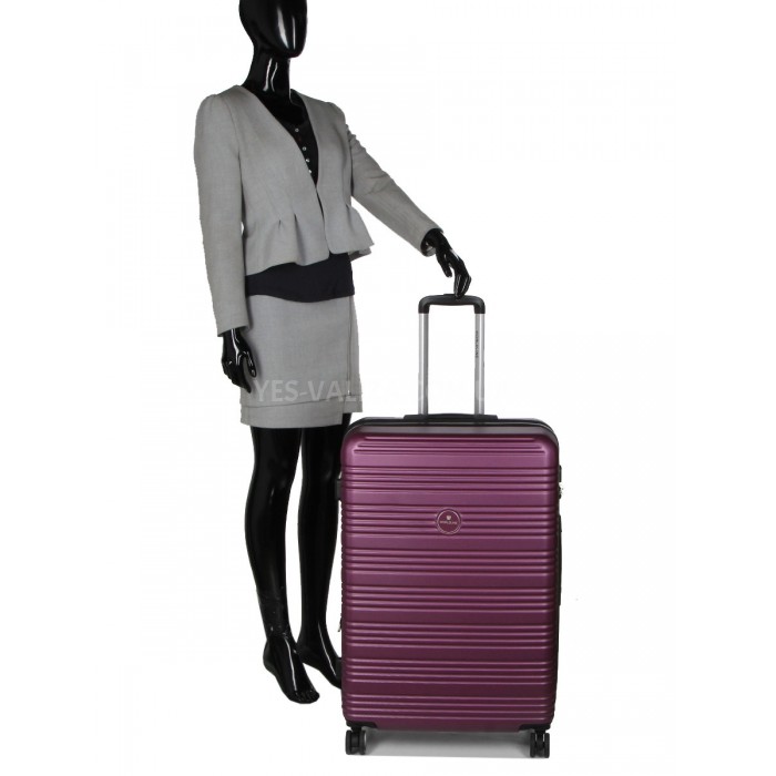 Чемодан Франция большой L фиолет 75х52х31+5см/115л/4.3кг/Worldline 805, фото 10