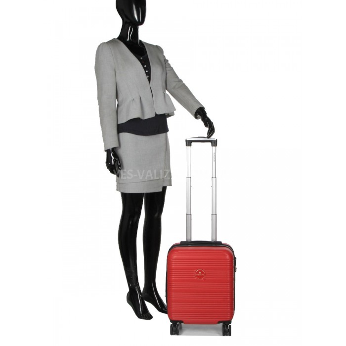 Валіза ручна поклажа XS червона 45х35х20(+5)см/30л/2.5кг/Worldline 805, фото 10