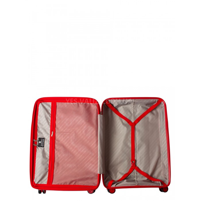 Валіза ручна поклажа S поліпропілен червона 55х36х20/35л/2.5кг/Snowbal, фото 10