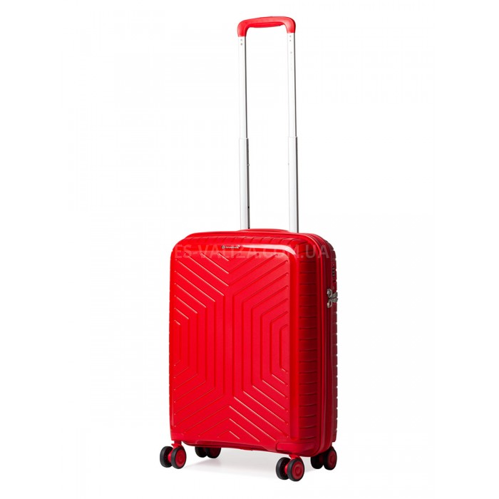 Валіза ручна поклажа S поліпропілен червона 55х36х20/35л/2.5кг/Snowbal, фото 1