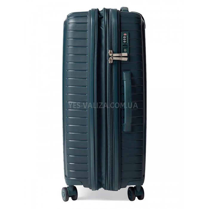 Валіза середня M поліпропілен т.зелена 67х47х26+5см/83л/3.7кг/Snowball, фото 6