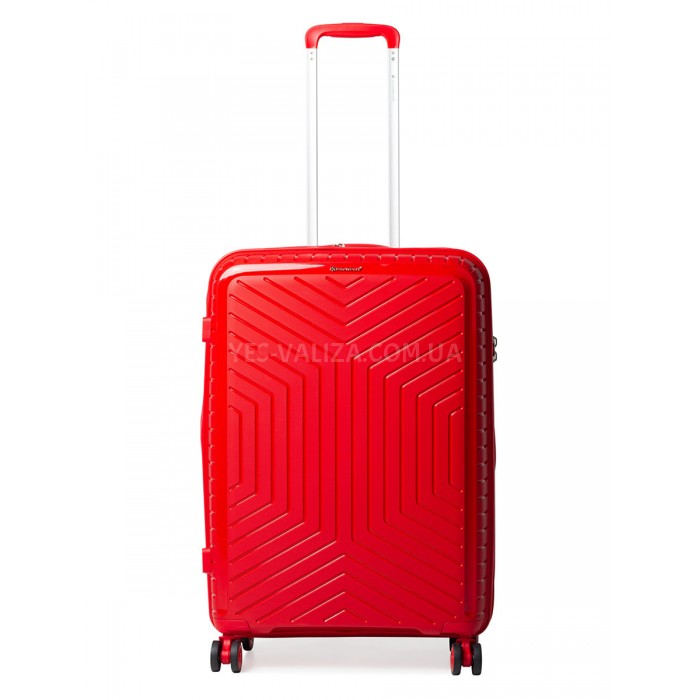 Чемодан средний M полипропилен красный 67х47х26+5см/83л/3.7кг/Snowball, фото 2