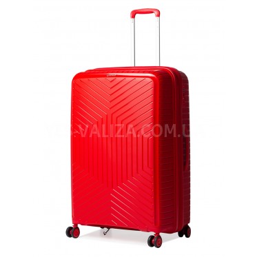 Валіза велика L поліпропілен червона 77х53х32(+5)см/133л/4.4кг/Snowbal