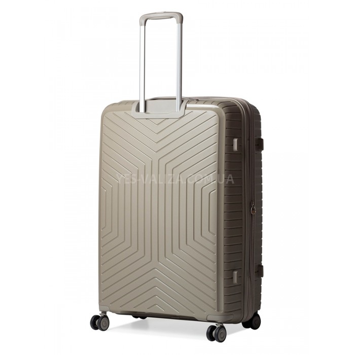 Валіза велика L поліпропілен бежева 77х53х32(+5)см/133л/4.4кг/Snowball, фото 2