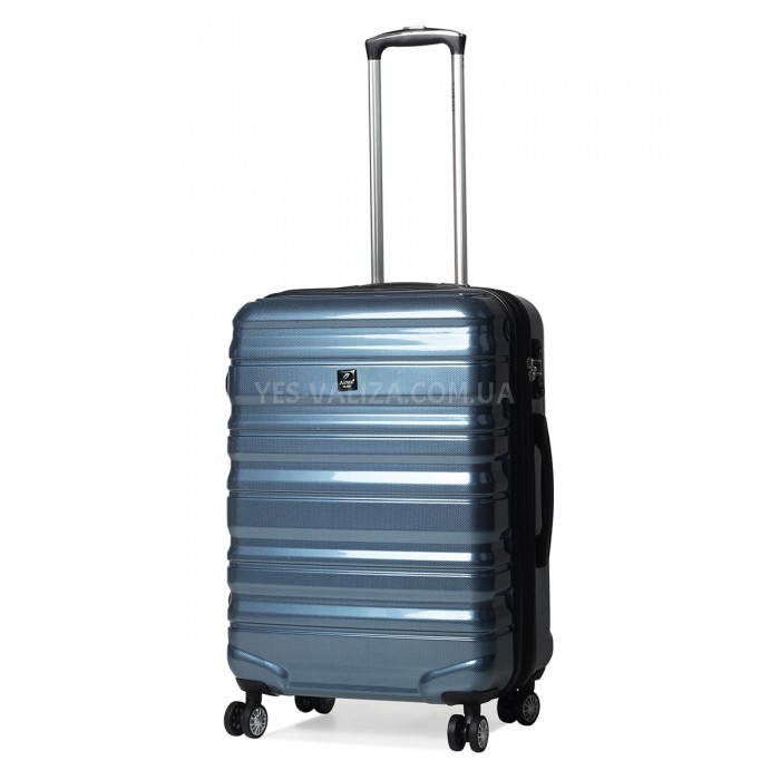 Валіза Airtex середня M полікарбонат синя 66х43х25(+5)см/76л/3.5кг, фото 1