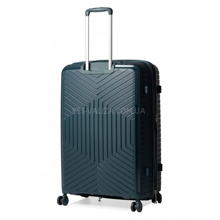 Валіза велика L поліпропілен т.зелена 77х53х32+5см/133л/4.4кг/Snowball, фото 3