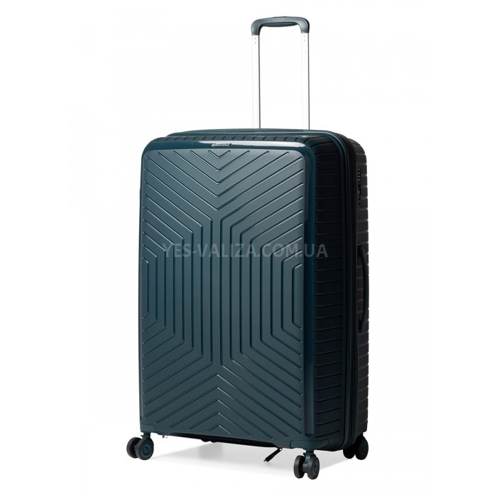 Валіза велика L поліпропілен т.зелена 77х53х32+5см/133л/4.4кг/Snowball, фото 1