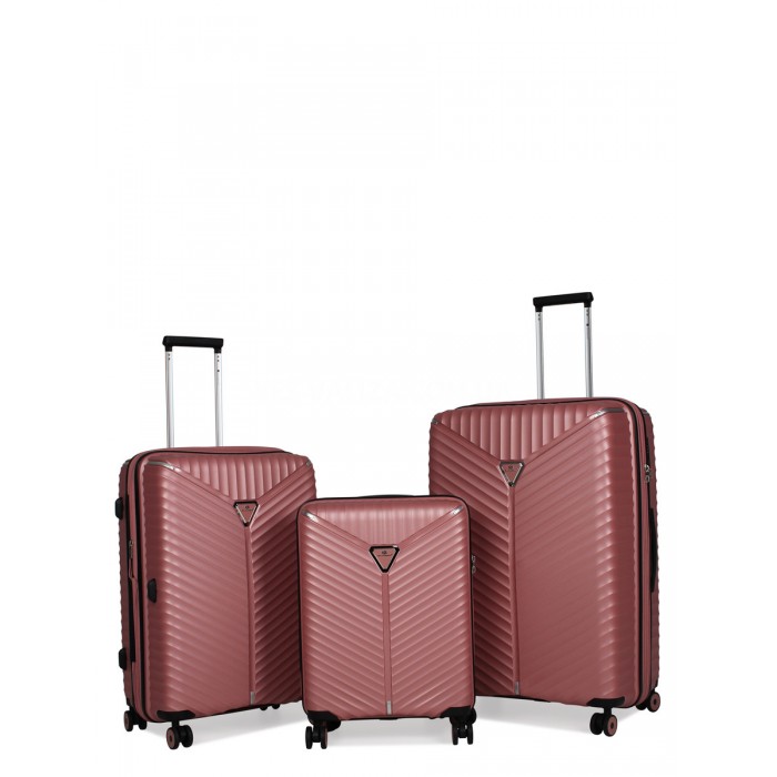 Валіза мала S поліпропілен пудра 55х36х20см/36л/2.8кг/Snowball 05103, фото 9