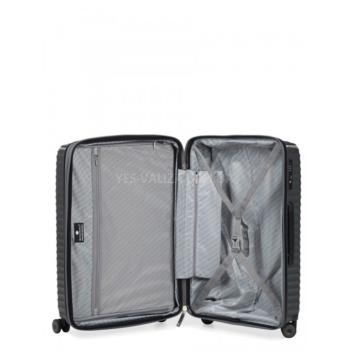 Валіза середня M поліпропілен хакі 66х45х28+5/87л/3.5кг/Snowball 05103, фото 9