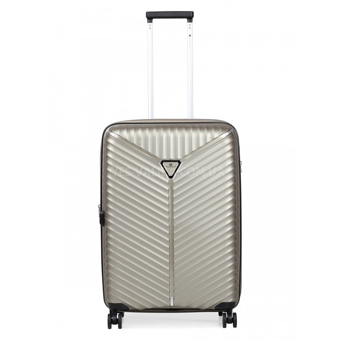 Чемодан средний M полипропилен беж 66х45х28+5/87л/3.5кг/Snowball 05103, фото 2