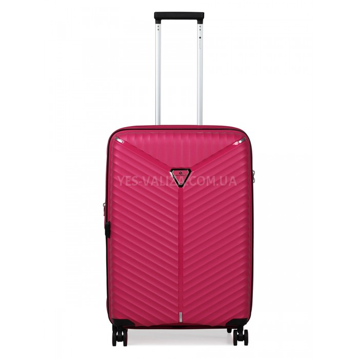 Чемодан средний M полипропилен роза 66х45х28+5/87л/3.5кг/Snowbal 05103, фото 2