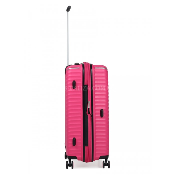 Чемодан средний M полипропилен роза 66х45х28+5/87л/3.5кг/Snowbal 05103, фото 4