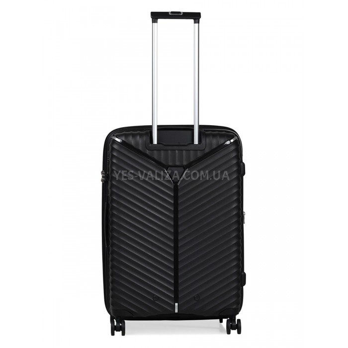 Валіза середня M поліпропілен чорна 66х45х28+5/87л/3.5кг/Snowbal 05103, фото 3