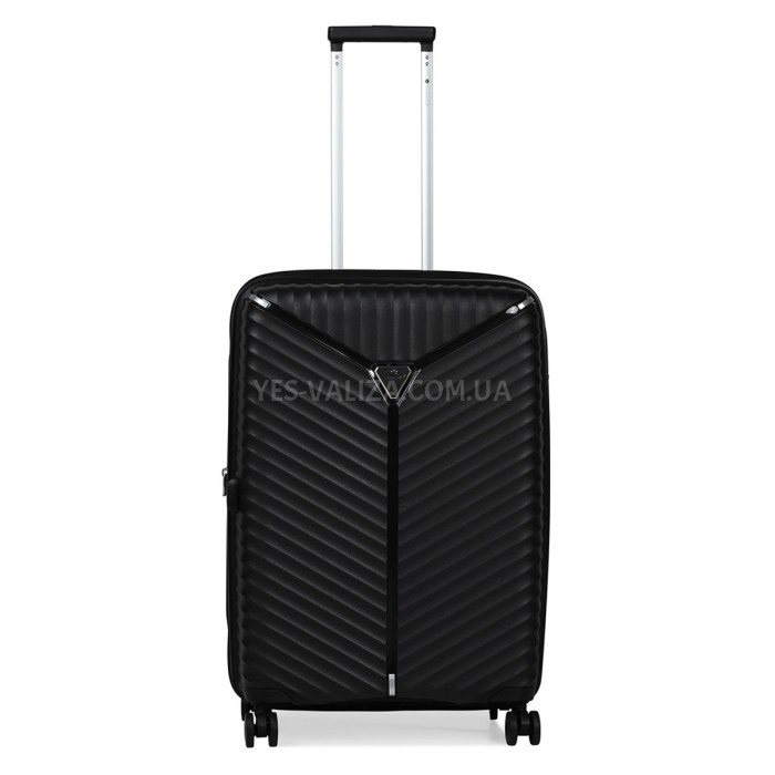 Чемодан средний M полипропилен чёрный66х45х28+5/87л/3.5кг/Snowbal05103, фото 2