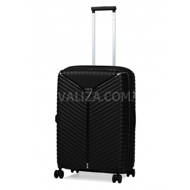 Валіза середня M поліпропілен чорна 66х45х28+5/87л/3.5кг/Snowbal 05103