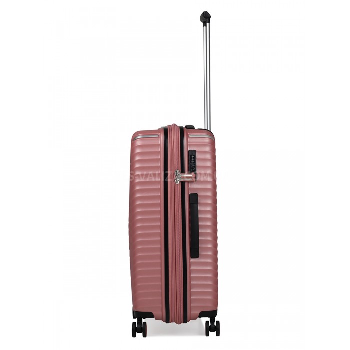 Валіза середня M поліпропілен пудра 66х45х28+5/87л/3.5кг/Snowbal 05103, фото 4