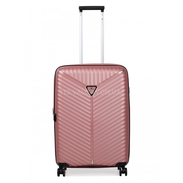 Валіза середня M поліпропілен пудра 66х45х28+5/87л/3.5кг/Snowbal 05103, фото 2