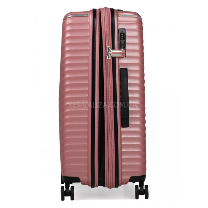 Чемодан средний M полипропилен пудра 66х45х28+5/87л/3.5кг/Snowbal05103, фото 6