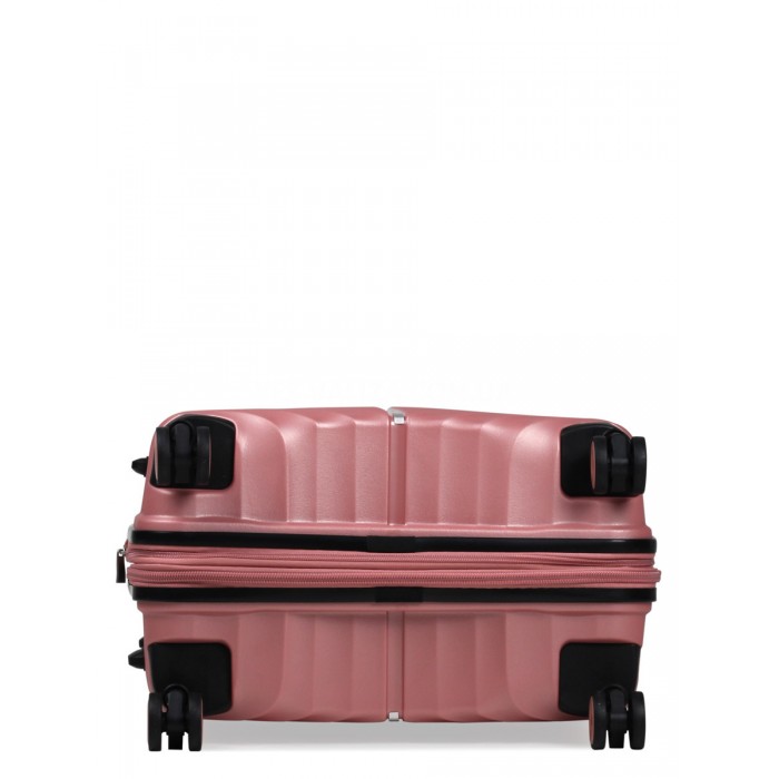 Чемодан средний M полипропилен пудра 66х45х28+5/87л/3.5кг/Snowbal05103, фото 8