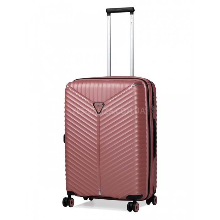 Валіза середня M поліпропілен пудра 66х45х28+5/87л/3.5кг/Snowbal 05103, фото 1