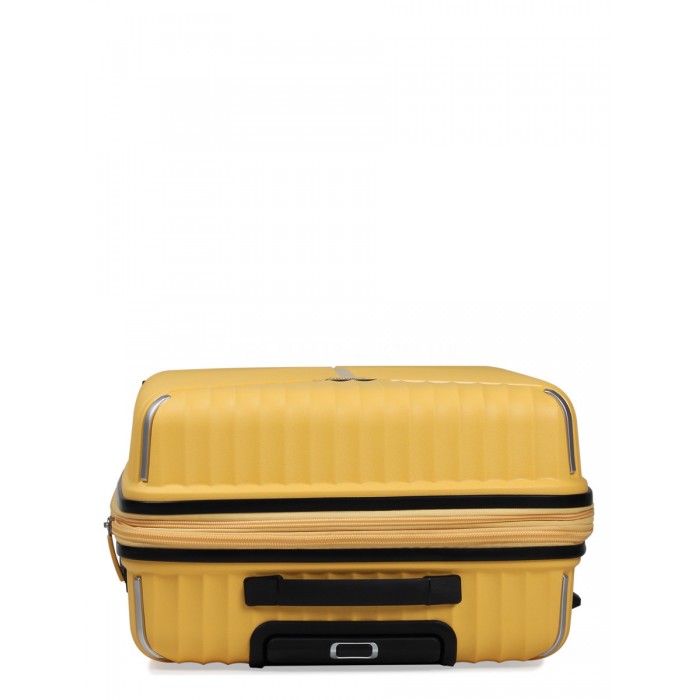 Чемодан средний M полипропилен жёлтый66х45х28+5/87л/3.5кг/Snowbal05103, фото 7