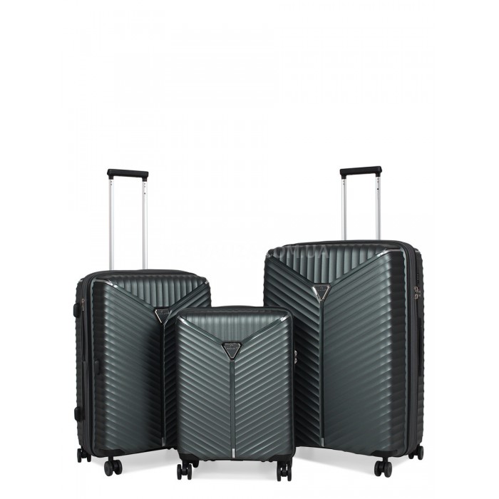 Валіза велика L поліпропілен хакі 76х51х31+5/126л/4.4кг/Snowball 05103, фото 9