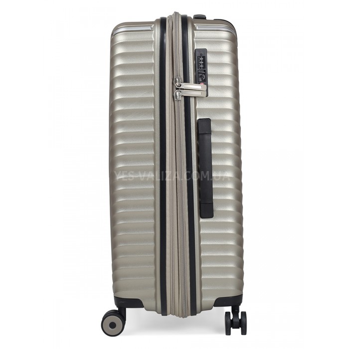 Чемодан большой L полипропилен беж 76х51х31+5/126л/4.4кг/Snowbal 05103, фото 6