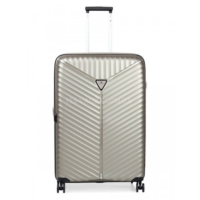 Чемодан большой L полипропилен беж 76х51х31+5/126л/4.4кг/Snowbal 05103, фото 2