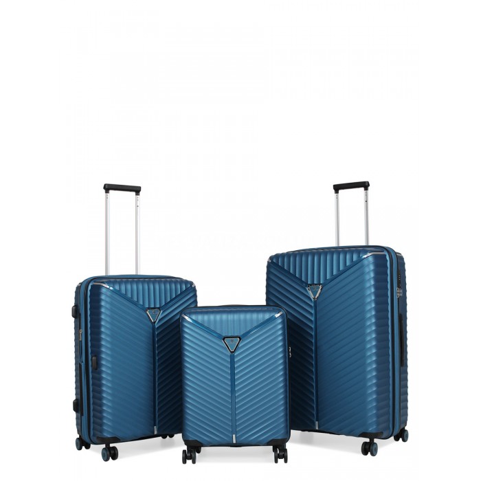 Валіза велика L поліпропілен синя 76х51х31+5/126л/4.4кг/Snowball 05103, фото 9