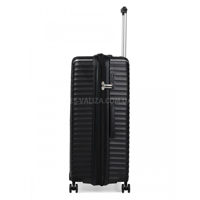 Чемодан большой L полипропилен чёрн 76х51х31+5/126л/4.4кг/Snowbal05103, фото 5