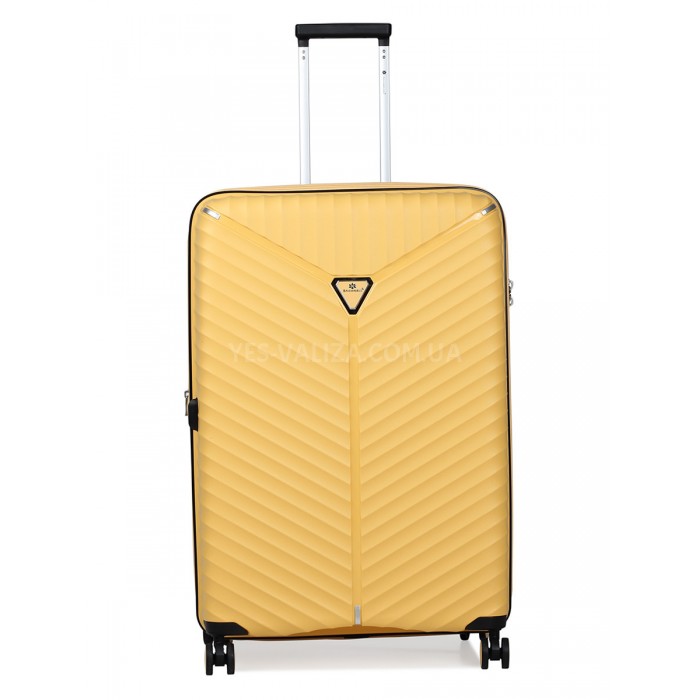 Валіза велика L поліпропілен жовта 76х51х31+5/126л/4.4кг/Snowbal 05103, фото 2