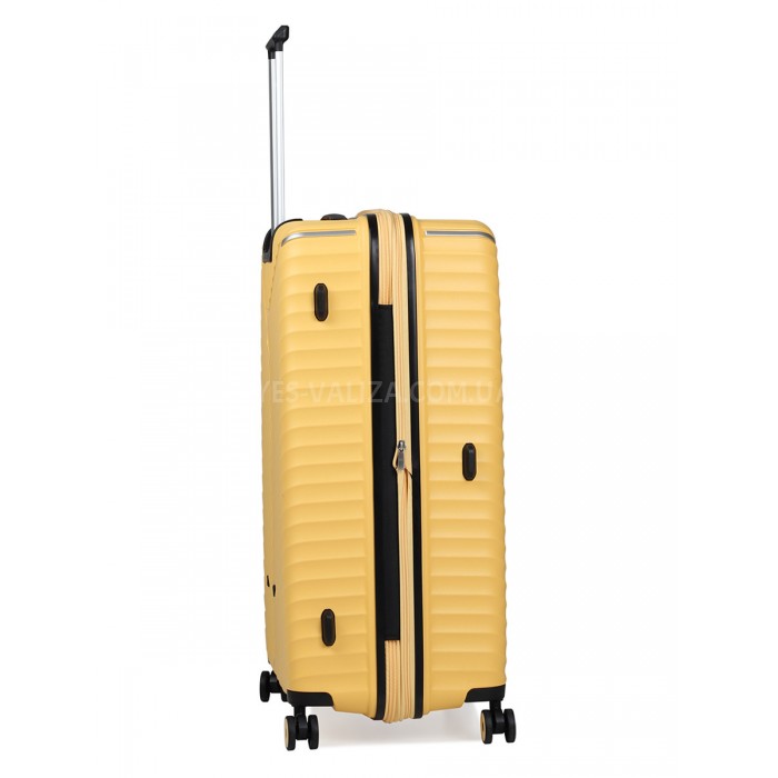 Валіза велика L поліпропілен жовта 76х51х31+5/126л/4.4кг/Snowbal 05103, фото 5