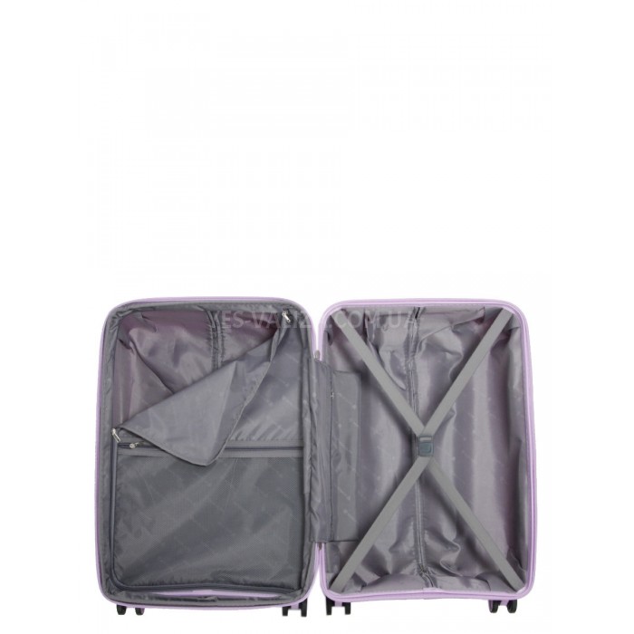 Валіза велика L поліпропілен бузок 75х48х31+5/108л/4.3кг/Worldline 287, фото 9