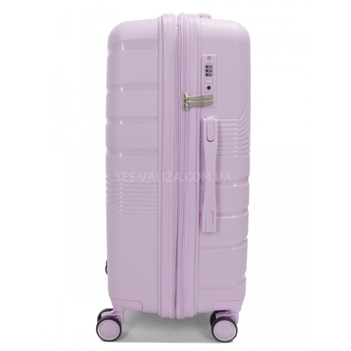 Валіза середня М поліпропілен бузок 65х43х27+5/72л/3.5кг/Worldline 287, фото 4