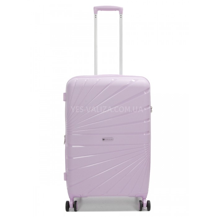 Валіза середня М поліпропілен бузок 65х43х27+5/72л/3.5кг/Worldline 287, фото 1