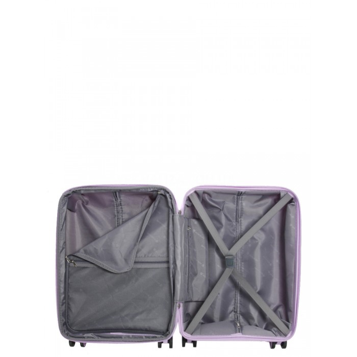 Чемодан малый S полипропилен сирень 55х38х24+5/47л/2.8кг/Worldline 287, фото 9