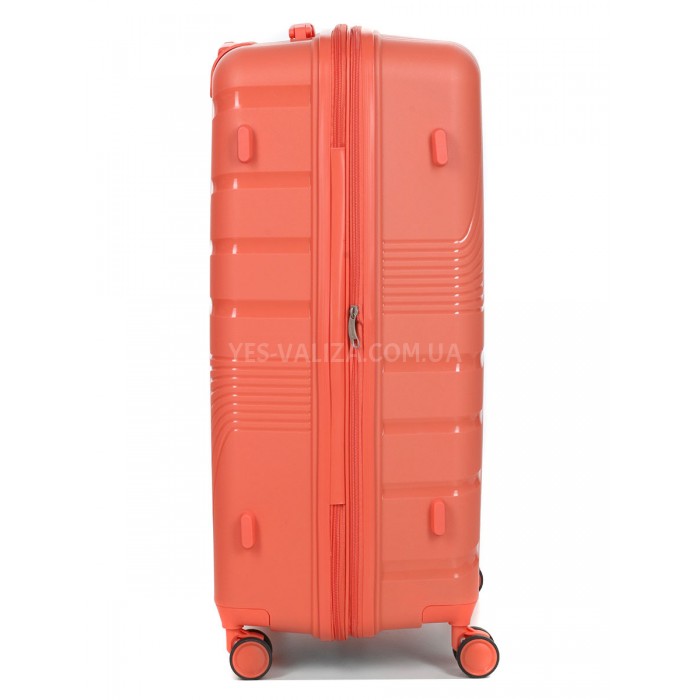 Валіза велика L поліпропілен оранж 75х48х31+5/108л/4.3кг/Worldline 287, фото 4