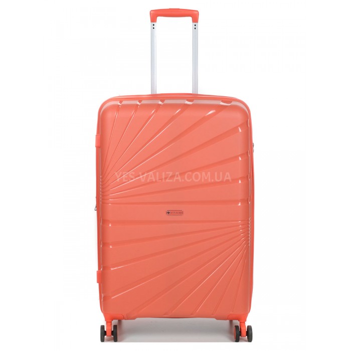 Валіза велика L поліпропілен оранж 75х48х31+5/108л/4.3кг/Worldline 287, фото 2