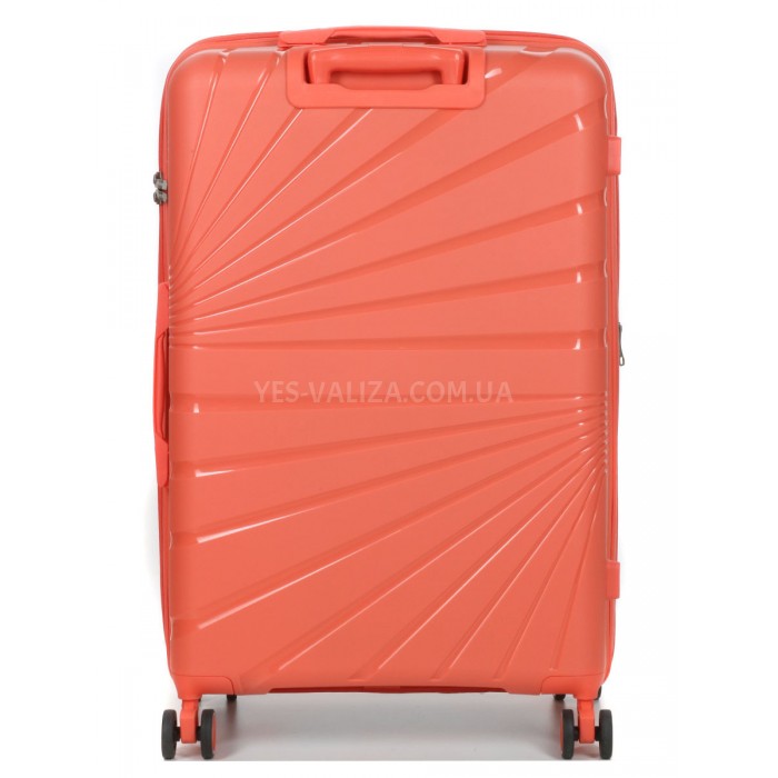Валіза велика L поліпропілен оранж 75х48х31+5/108л/4.3кг/Worldline 287, фото 3